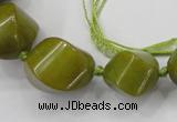 CCN1542 15.5 inches 10*14mm - 20*25mm twisted tetrahedron candy jade beads