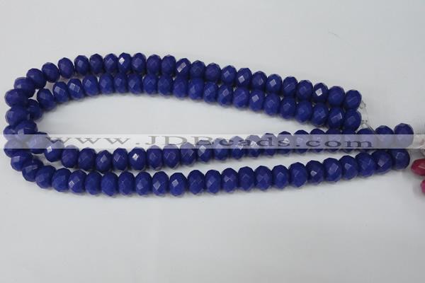 CCN155 15.5 inches 8*12mm faceted rondelle candy jade beads