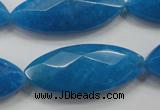 CCN1551 15.5 inches 15*40mm faceted marquise candy jade beads