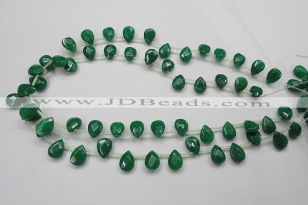 CCN1584 15.5 inches 10*14mm briolette candy jade beads wholesale