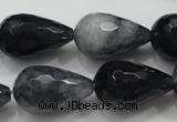 CCN1611 15.5 inches 15*25mm faceted teardrop candy jade beads