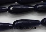 CCN1693 15.5 inches 10*30mm faceted teardrop candy jade beads wholesale