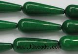 CCN1704 15.5 inches 10*30mm teardrop candy jade beads wholesale