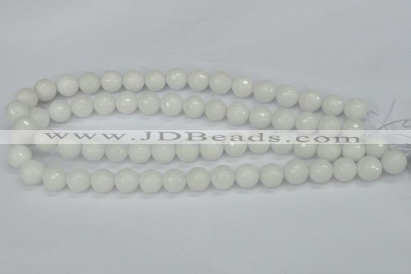 CCN1804 15 inches 12mm faceted round candy jade beads wholesale