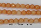 CCN1821 15 inches 6mm faceted round candy jade beads wholesale