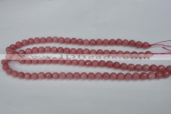 CCN1832 15 inches 8mm faceted round candy jade beads wholesale