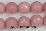 CCN1835 15 inches 14mm faceted round candy jade beads wholesale