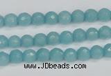 CCN1861 15 inches 6mm faceted round candy jade beads wholesale