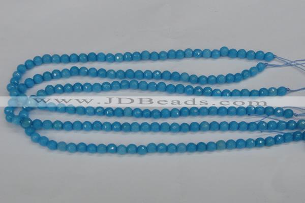 CCN1870 15 inches 4mm faceted round candy jade beads wholesale