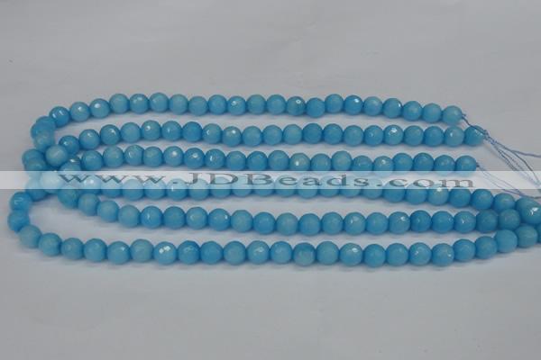 CCN1872 15 inches 8mm faceted round candy jade beads wholesale