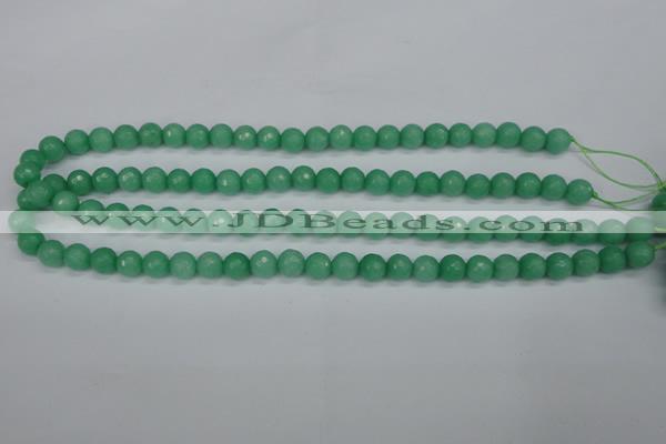 CCN1882 15 inches 8mm faceted round candy jade beads wholesale