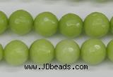 CCN1904 15 inches 12mm faceted round candy jade beads wholesale