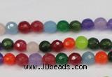 CCN1981 15 inches 6mm faceted round candy jade beads wholesale