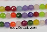 CCN1982 15 inches 8mm faceted round candy jade beads wholesale