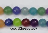 CCN1983 15 inches 10mm faceted round candy jade beads wholesale