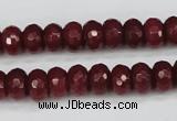 CCN1991 15 inches 6*10mm faceted rondelle candy jade beads wholesale