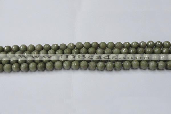 CCN2023 15 inches 6mm faceted round candy jade beads wholesale