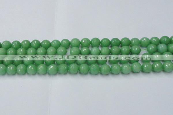 CCN2033 15 inches 12mm faceted round candy jade beads wholesale