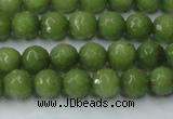 CCN2037 15 inches 6mm faceted round candy jade beads wholesale