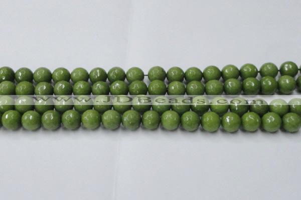 CCN2040 15 inches 12mm faceted round candy jade beads wholesale