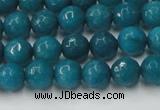 CCN2044 15 inches 6mm faceted round candy jade beads wholesale