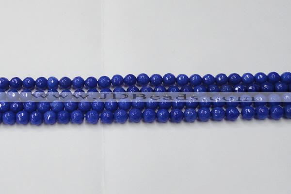 CCN2065 15 inches 6mm faceted round candy jade beads wholesale