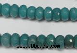 CCN2102 15.5 inches 6*10mm faceted rondelle candy jade beads