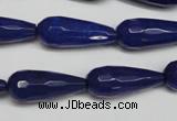 CCN2152 15.5 inches 10*25mm faceted teardrop candy jade beads