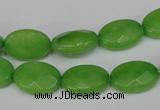 CCN216 15.5 inches 10*14mm faceted oval candy jade beads