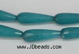 CCN2173 15.5 inches 8*25mm faceted teardrop candy jade beads