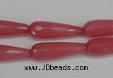 CCN2180 15.5 inches 8*25mm faceted teardrop candy jade beads