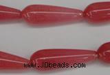 CCN2185 15.5 inches 10*30mm teardrop candy jade beads