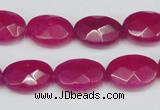 CCN220 15.5 inches 12*16mm faceted oval candy jade beads