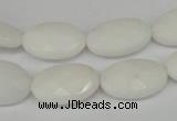 CCN225 15.5 inches 12*18mm faceted oval candy jade beads