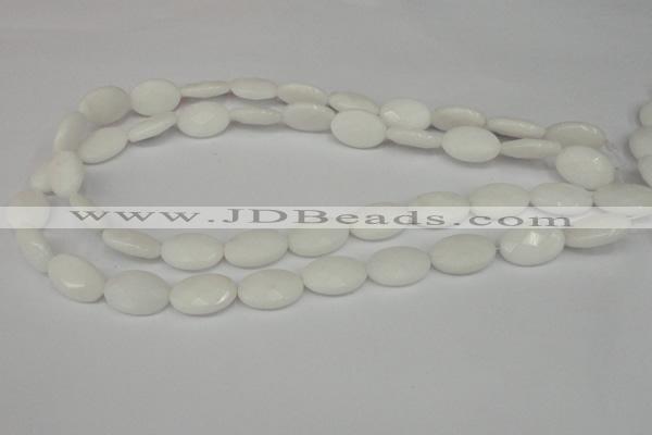 CCN225 15.5 inches 12*18mm faceted oval candy jade beads