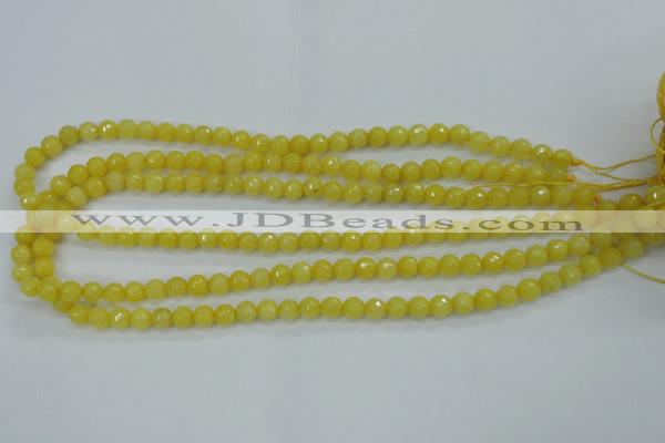 CCN2254 15.5 inches 6mm faceted round candy jade beads wholesale