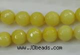 CCN2256 15.5 inches 10mm faceted round candy jade beads wholesale