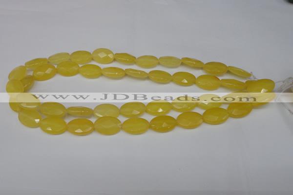 CCN226 15.5 inches 12*18mm faceted oval candy jade beads