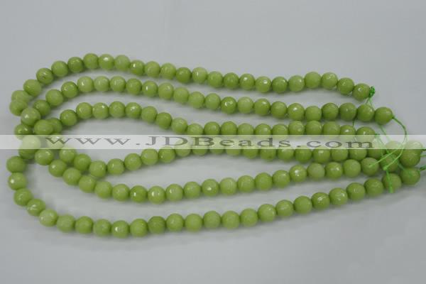 CCN2272 15.5 inches 8mm faceted round candy jade beads wholesale