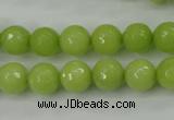 CCN2273 15.5 inches 10mm faceted round candy jade beads wholesale