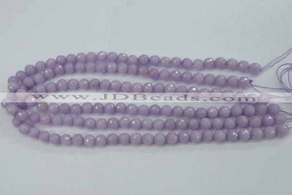 CCN2288 15.5 inches 8mm faceted round candy jade beads wholesale