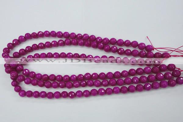 CCN2295 15.5 inches 8mm faceted round candy jade beads wholesale