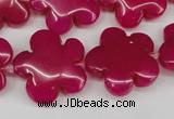 CCN2342 15.5 inches 20mm carved flower candy jade beads wholesale