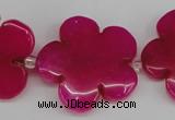 CCN2352 15.5 inches 30mm carved flower candy jade beads wholesale