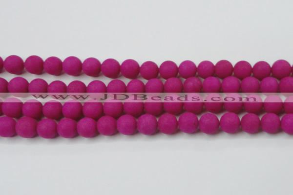 CCN2404 15.5 inches 4mm round matte candy jade beads wholesale