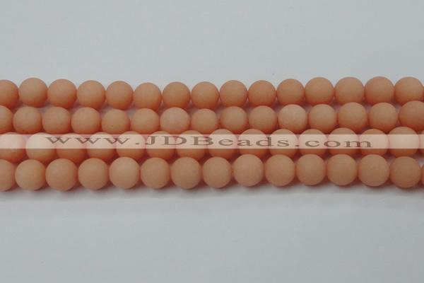 CCN2406 15.5 inches 4mm round matte candy jade beads wholesale