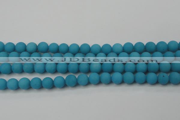 CCN2411 15.5 inches 4mm round matte candy jade beads wholesale