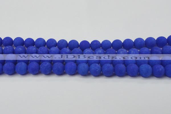 CCN2413 15.5 inches 4mm round matte candy jade beads wholesale