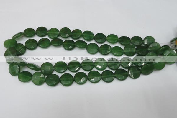 CCN242 15.5 inches 15mm faceted coin candy jade beads wholesale