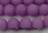 CCN2442 15.5 inches 8mm round matte candy jade beads wholesale